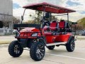 Dynamic Enforcer Fully Loaded Limo Golf Cart Red - Fully Assembled And Tested